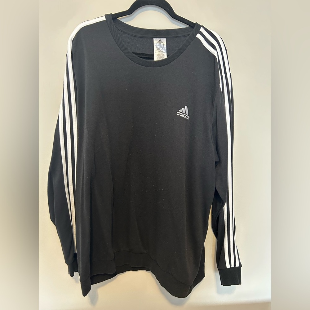 Adidas Black Sweater with White Stripes